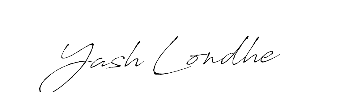 Make a beautiful signature design for name Yash Londhe. With this signature (Antro_Vectra) style, you can create a handwritten signature for free. Yash Londhe signature style 6 images and pictures png