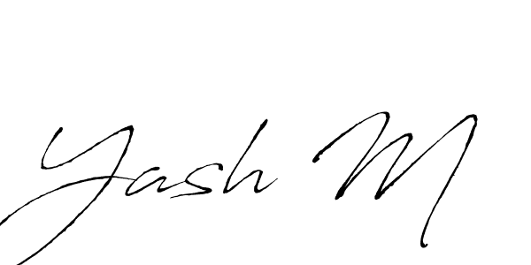 Use a signature maker to create a handwritten signature online. With this signature software, you can design (Antro_Vectra) your own signature for name Yash M. Yash M signature style 6 images and pictures png