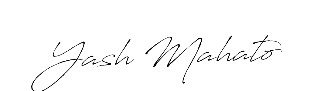 Design your own signature with our free online signature maker. With this signature software, you can create a handwritten (Antro_Vectra) signature for name Yash Mahato. Yash Mahato signature style 6 images and pictures png