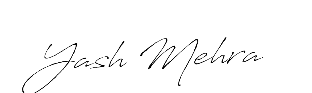 Yash Mehra stylish signature style. Best Handwritten Sign (Antro_Vectra) for my name. Handwritten Signature Collection Ideas for my name Yash Mehra. Yash Mehra signature style 6 images and pictures png