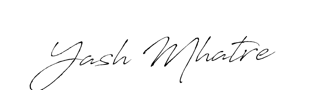 Make a beautiful signature design for name Yash Mhatre. With this signature (Antro_Vectra) style, you can create a handwritten signature for free. Yash Mhatre signature style 6 images and pictures png