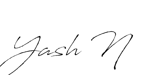 Yash N stylish signature style. Best Handwritten Sign (Antro_Vectra) for my name. Handwritten Signature Collection Ideas for my name Yash N. Yash N signature style 6 images and pictures png