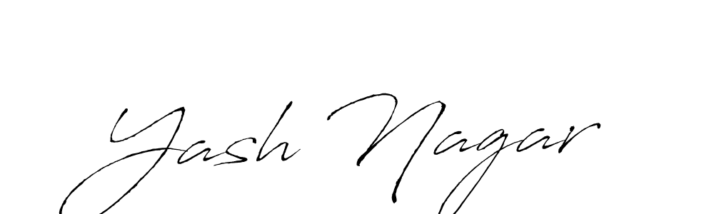 How to make Yash Nagar name signature. Use Antro_Vectra style for creating short signs online. This is the latest handwritten sign. Yash Nagar signature style 6 images and pictures png
