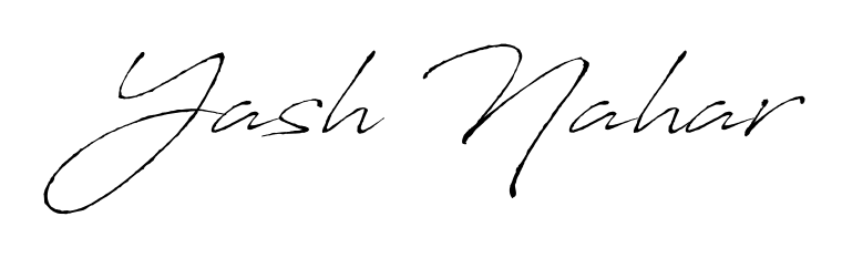 Elevate your brand with a stunning Yash Nahar eSignature. The Antro_Vectra style provides a balanced, flowing aesthetic for everyday signing. Yash Nahar signature style 6 images and pictures png