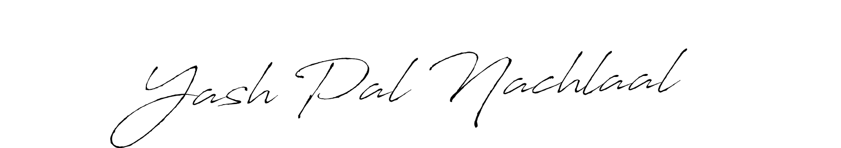 Use a signature maker to create a handwritten signature online. With this signature software, you can design (Antro_Vectra) your own signature for name Yash Pal Nachlaal. Yash Pal Nachlaal signature style 6 images and pictures png