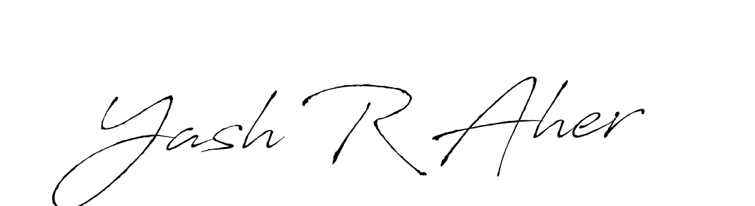 Make a beautiful signature design for name Yash R Aher. With this signature (Antro_Vectra) style, you can create a handwritten signature for free. Yash R Aher signature style 6 images and pictures png