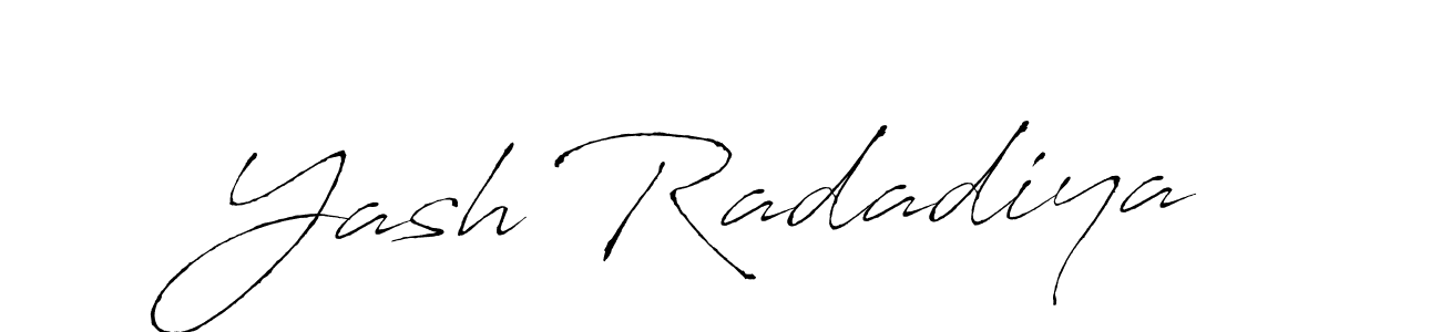 Design your own signature with our free online signature maker. With this signature software, you can create a handwritten (Antro_Vectra) signature for name Yash Radadiya. Yash Radadiya signature style 6 images and pictures png