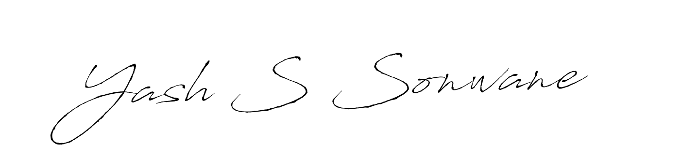 The best way (Antro_Vectra) to make a short signature is to pick only two or three words in your name. The name Yash S Sonwane include a total of six letters. For converting this name. Yash S Sonwane signature style 6 images and pictures png