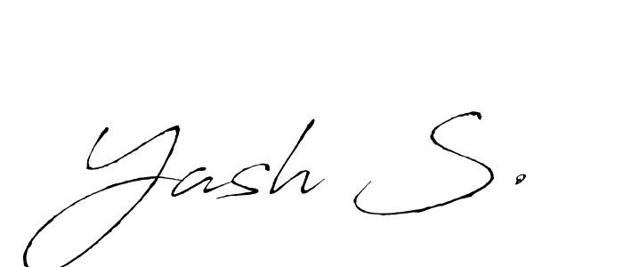 Make a beautiful signature design for name Yash S.. With this signature (Antro_Vectra) style, you can create a handwritten signature for free. Yash S. signature style 6 images and pictures png