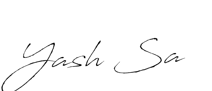 Use a signature maker to create a handwritten signature online. With this signature software, you can design (Antro_Vectra) your own signature for name Yash Sa. Yash Sa signature style 6 images and pictures png