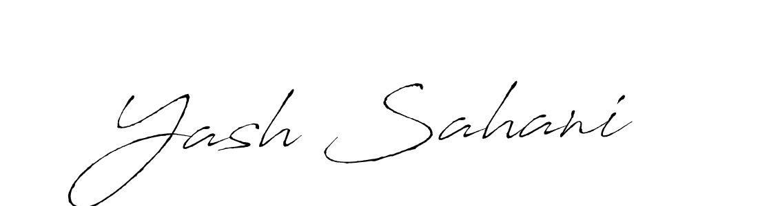 How to make Yash Sahani name signature. Use Antro_Vectra style for creating short signs online. This is the latest handwritten sign. Yash Sahani signature style 6 images and pictures png