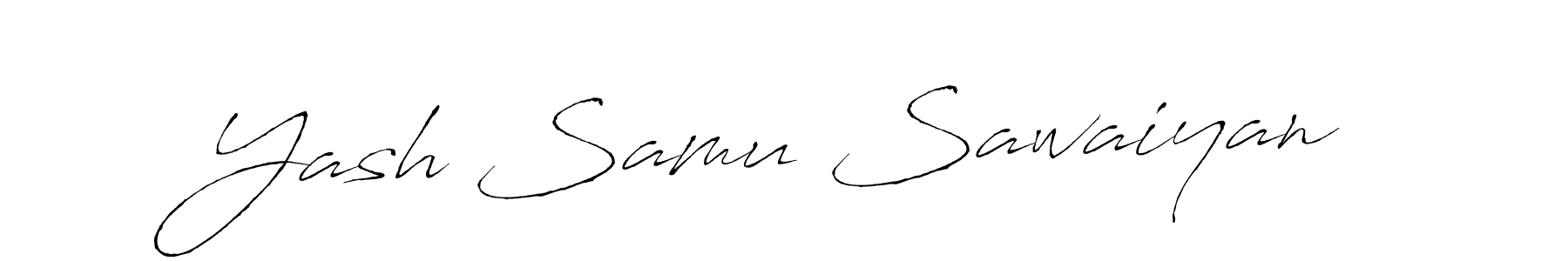 Make a beautiful signature design for name Yash Samu Sawaiyan. With this signature (Antro_Vectra) style, you can create a handwritten signature for free. Yash Samu Sawaiyan signature style 6 images and pictures png