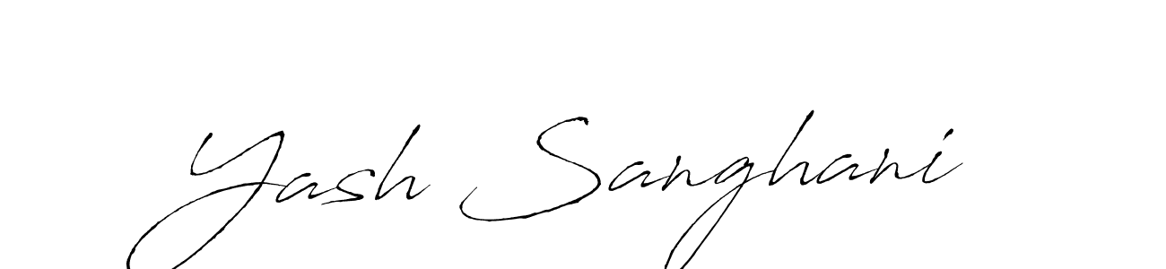 Create a beautiful signature design for name Yash Sanghani. With this signature (Antro_Vectra) fonts, you can make a handwritten signature for free. Yash Sanghani signature style 6 images and pictures png