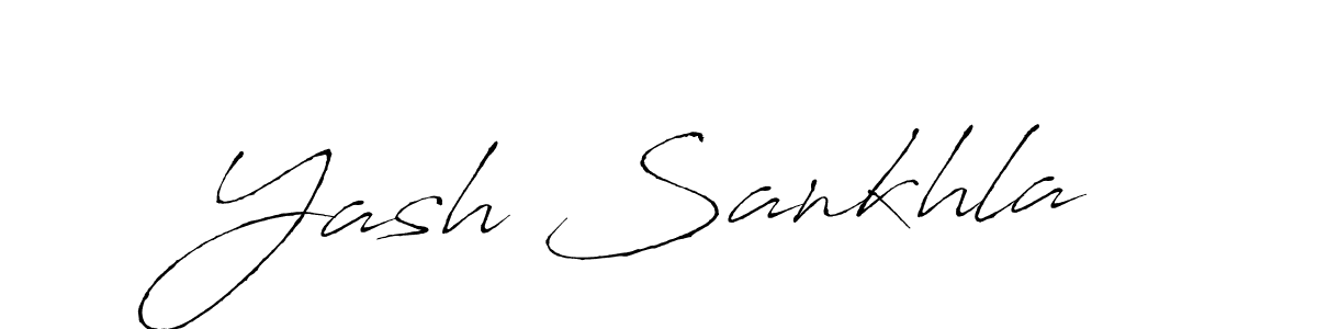 Create a beautiful signature design for name Yash Sankhla. With this signature (Antro_Vectra) fonts, you can make a handwritten signature for free. Yash Sankhla signature style 6 images and pictures png