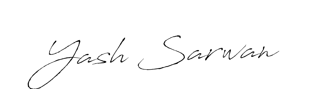 How to make Yash Sarwan name signature. Use Antro_Vectra style for creating short signs online. This is the latest handwritten sign. Yash Sarwan signature style 6 images and pictures png