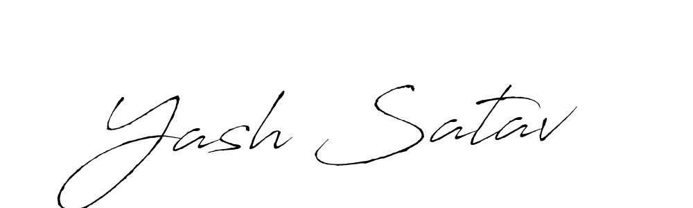 How to make Yash Satav name signature. Use Antro_Vectra style for creating short signs online. This is the latest handwritten sign. Yash Satav signature style 6 images and pictures png