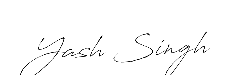 Make a beautiful signature design for name Yash Singh. With this signature (Antro_Vectra) style, you can create a handwritten signature for free. Yash Singh signature style 6 images and pictures png