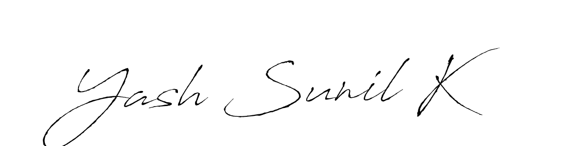 This is the best signature style for the Yash Sunil K name. Also you like these signature font (Antro_Vectra). Mix name signature. Yash Sunil K signature style 6 images and pictures png