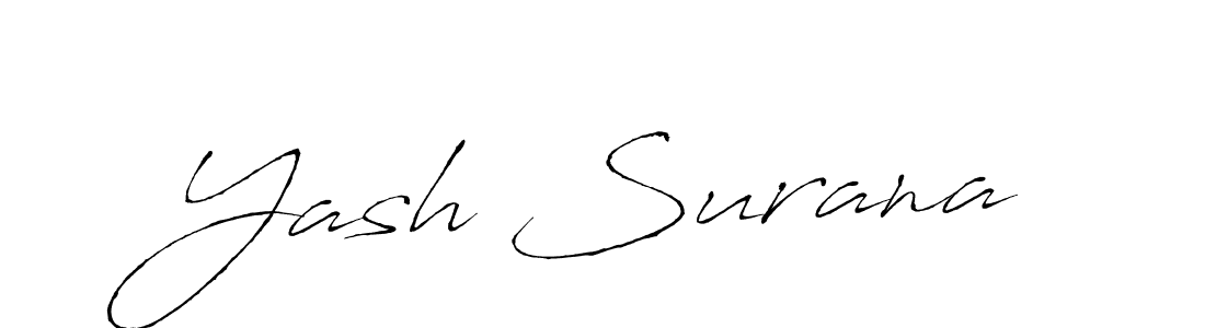 Create a beautiful signature design for name Yash Surana. With this signature (Antro_Vectra) fonts, you can make a handwritten signature for free. Yash Surana signature style 6 images and pictures png