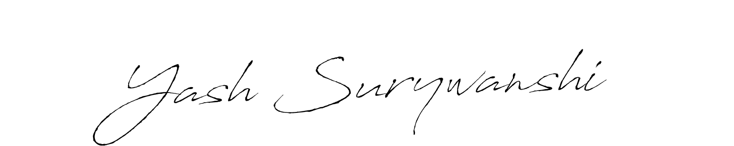 Create a beautiful signature design for name Yash Surywanshi. With this signature (Antro_Vectra) fonts, you can make a handwritten signature for free. Yash Surywanshi signature style 6 images and pictures png