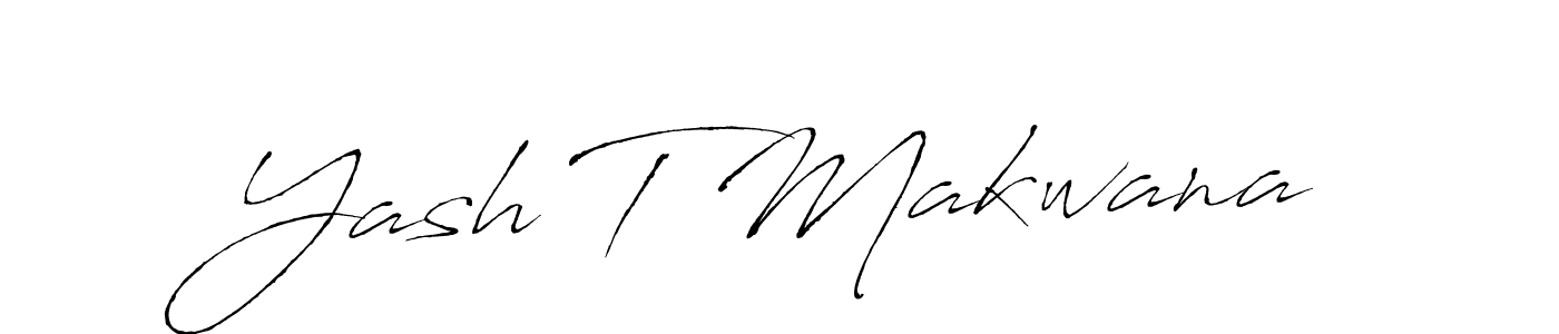 Also You can easily find your signature by using the search form. We will create Yash T Makwana name handwritten signature images for you free of cost using Antro_Vectra sign style. Yash T Makwana signature style 6 images and pictures png