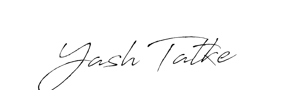 The best way (Antro_Vectra) to make a short signature is to pick only two or three words in your name. The name Yash Tatke include a total of six letters. For converting this name. Yash Tatke signature style 6 images and pictures png