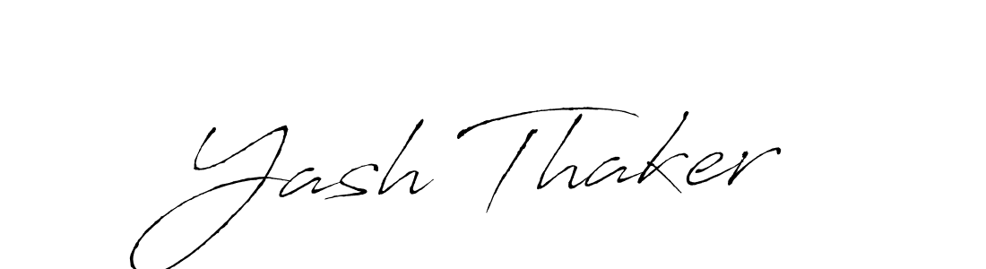 Make a beautiful signature design for name Yash Thaker. With this signature (Antro_Vectra) style, you can create a handwritten signature for free. Yash Thaker signature style 6 images and pictures png