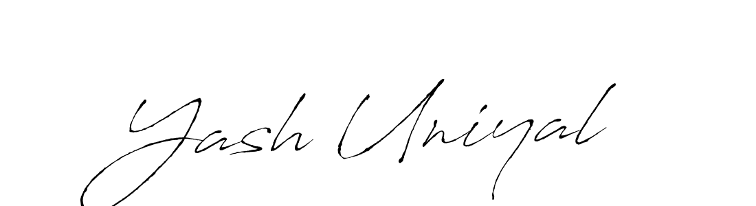 Also we have Yash Uniyal name is the best signature style. Create professional handwritten signature collection using Antro_Vectra autograph style. Yash Uniyal signature style 6 images and pictures png