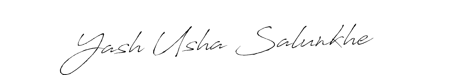 Create a beautiful signature design for name Yash Usha Salunkhe. With this signature (Antro_Vectra) fonts, you can make a handwritten signature for free. Yash Usha Salunkhe signature style 6 images and pictures png