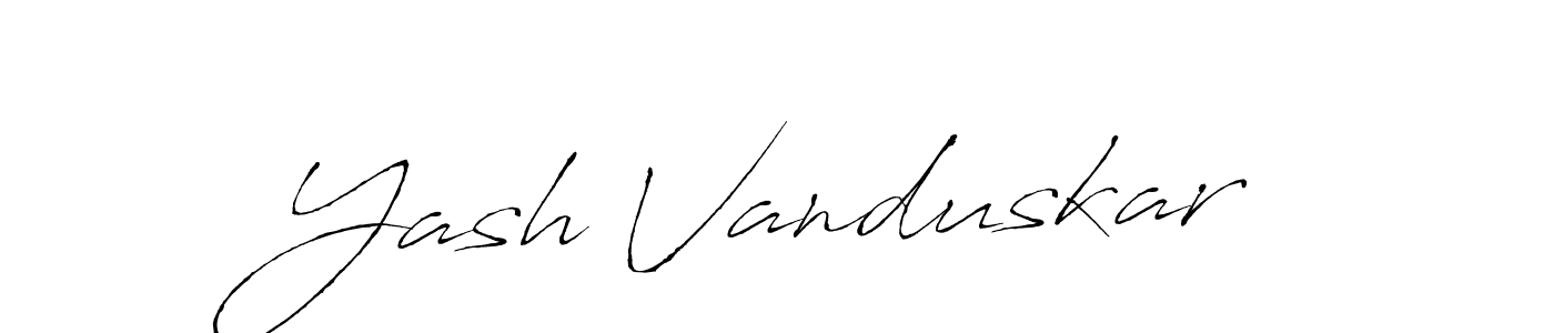 Also we have Yash Vanduskar name is the best signature style. Create professional handwritten signature collection using Antro_Vectra autograph style. Yash Vanduskar signature style 6 images and pictures png