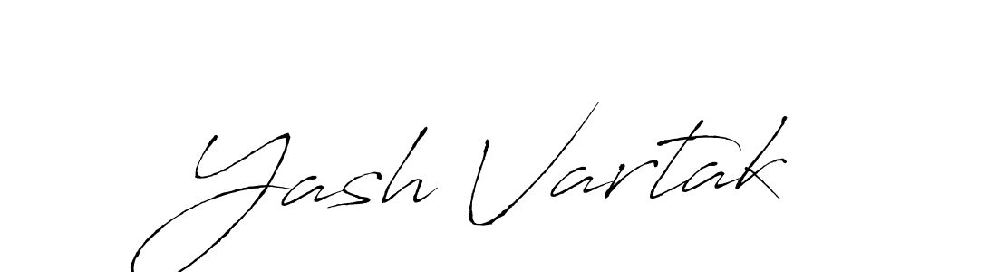 Design your own signature with our free online signature maker. With this signature software, you can create a handwritten (Antro_Vectra) signature for name Yash Vartak. Yash Vartak signature style 6 images and pictures png