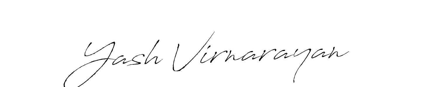 How to make Yash Virnarayan name signature. Use Antro_Vectra style for creating short signs online. This is the latest handwritten sign. Yash Virnarayan signature style 6 images and pictures png