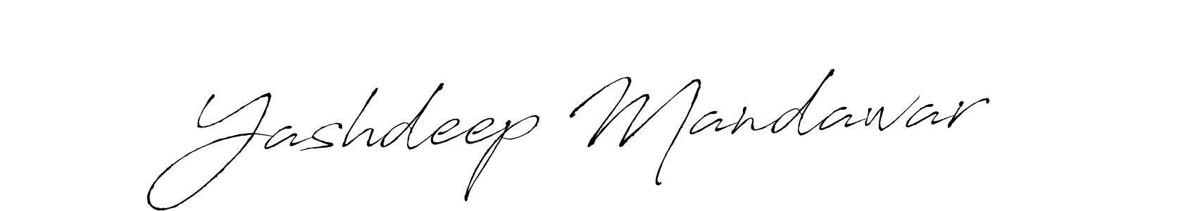 Make a beautiful signature design for name Yashdeep Mandawar. With this signature (Antro_Vectra) style, you can create a handwritten signature for free. Yashdeep Mandawar signature style 6 images and pictures png