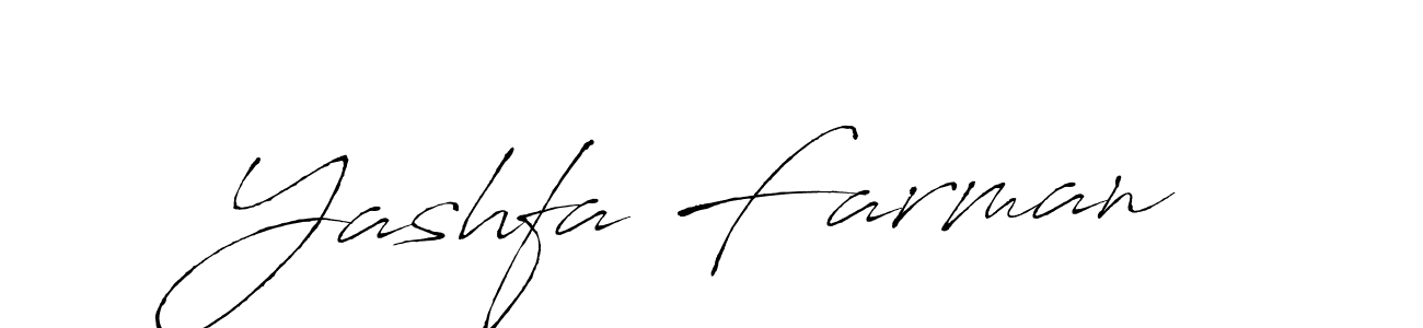 Also we have Yashfa Farman name is the best signature style. Create professional handwritten signature collection using Antro_Vectra autograph style. Yashfa Farman signature style 6 images and pictures png