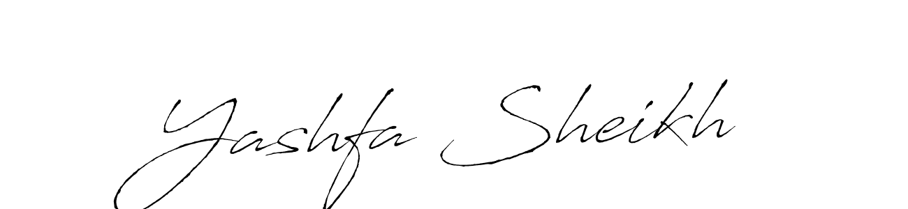 How to make Yashfa Sheikh name signature. Use Antro_Vectra style for creating short signs online. This is the latest handwritten sign. Yashfa Sheikh signature style 6 images and pictures png