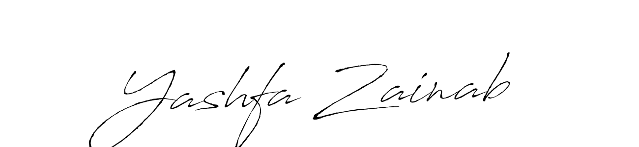 Yashfa Zainab stylish signature style. Best Handwritten Sign (Antro_Vectra) for my name. Handwritten Signature Collection Ideas for my name Yashfa Zainab. Yashfa Zainab signature style 6 images and pictures png