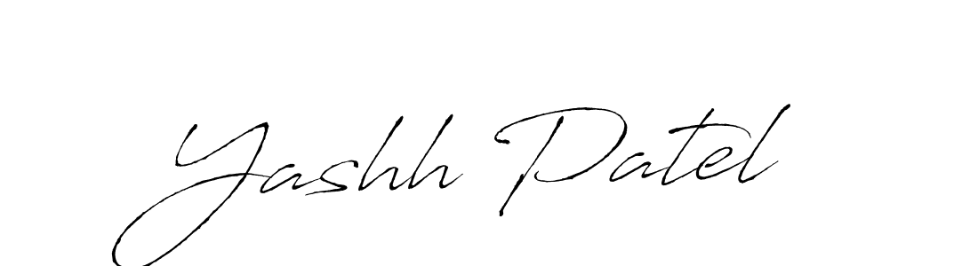 Design your own signature with our free online signature maker. With this signature software, you can create a handwritten (Antro_Vectra) signature for name Yashh Patel. Yashh Patel signature style 6 images and pictures png