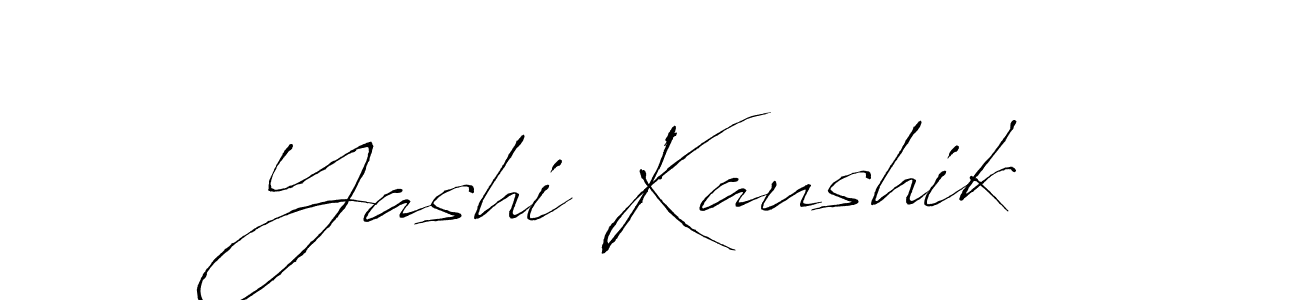 Create a beautiful signature design for name Yashi Kaushik. With this signature (Antro_Vectra) fonts, you can make a handwritten signature for free. Yashi Kaushik signature style 6 images and pictures png