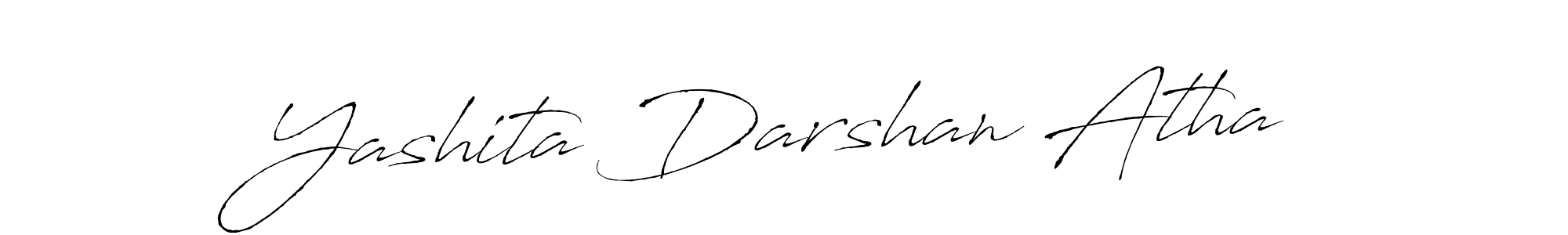 How to make Yashita Darshan Atha name signature. Use Antro_Vectra style for creating short signs online. This is the latest handwritten sign. Yashita Darshan Atha signature style 6 images and pictures png