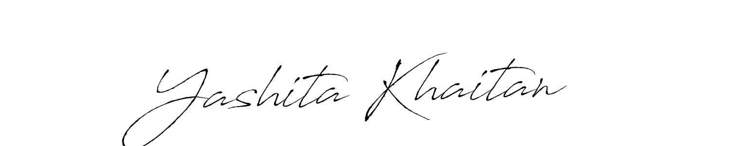 How to make Yashita Khaitan signature? Antro_Vectra is a professional autograph style. Create handwritten signature for Yashita Khaitan name. Yashita Khaitan signature style 6 images and pictures png