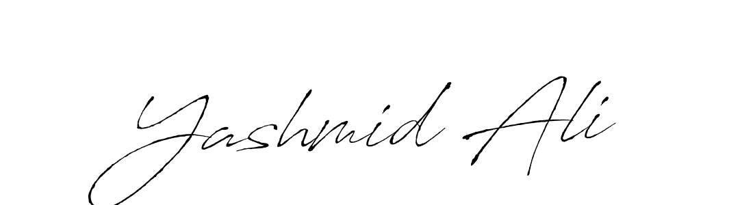 Create a beautiful signature design for name Yashmid Ali. With this signature (Antro_Vectra) fonts, you can make a handwritten signature for free. Yashmid Ali signature style 6 images and pictures png