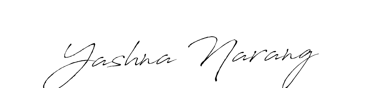 Create a beautiful signature design for name Yashna Narang. With this signature (Antro_Vectra) fonts, you can make a handwritten signature for free. Yashna Narang signature style 6 images and pictures png