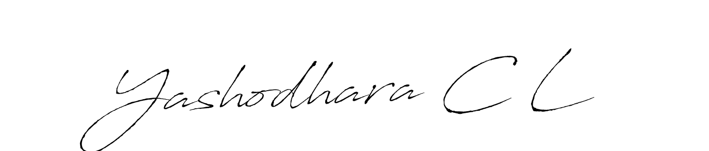 Yashodhara C L stylish signature style. Best Handwritten Sign (Antro_Vectra) for my name. Handwritten Signature Collection Ideas for my name Yashodhara C L. Yashodhara C L signature style 6 images and pictures png