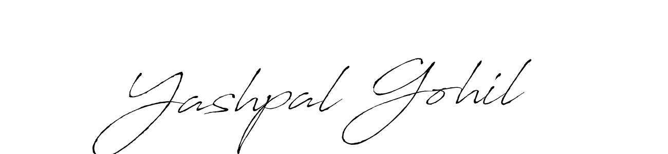 Make a beautiful signature design for name Yashpal Gohil. With this signature (Antro_Vectra) style, you can create a handwritten signature for free. Yashpal Gohil signature style 6 images and pictures png