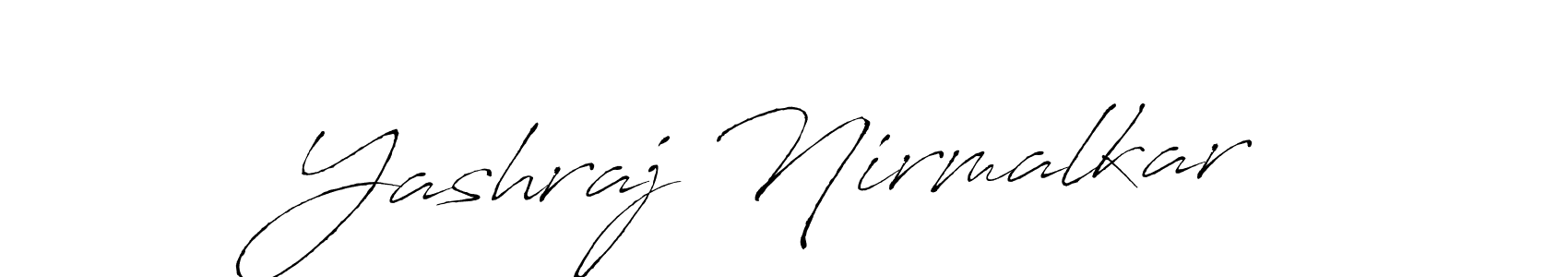 How to make Yashraj Nirmalkar name signature. Use Antro_Vectra style for creating short signs online. This is the latest handwritten sign. Yashraj Nirmalkar signature style 6 images and pictures png