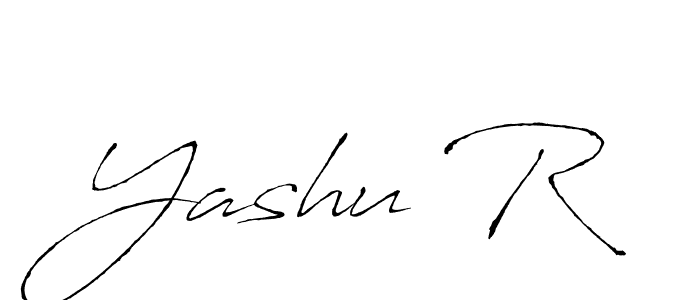 How to make Yashu R name signature. Use Antro_Vectra style for creating short signs online. This is the latest handwritten sign. Yashu R signature style 6 images and pictures png