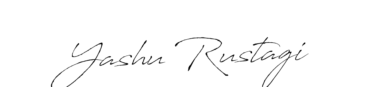This is the best signature style for the Yashu Rustagi name. Also you like these signature font (Antro_Vectra). Mix name signature. Yashu Rustagi signature style 6 images and pictures png