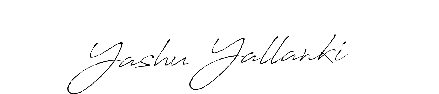 Make a beautiful signature design for name Yashu Yallanki. With this signature (Antro_Vectra) style, you can create a handwritten signature for free. Yashu Yallanki signature style 6 images and pictures png
