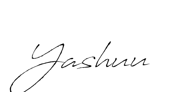 Make a beautiful signature design for name Yashuu. With this signature (Antro_Vectra) style, you can create a handwritten signature for free. Yashuu signature style 6 images and pictures png