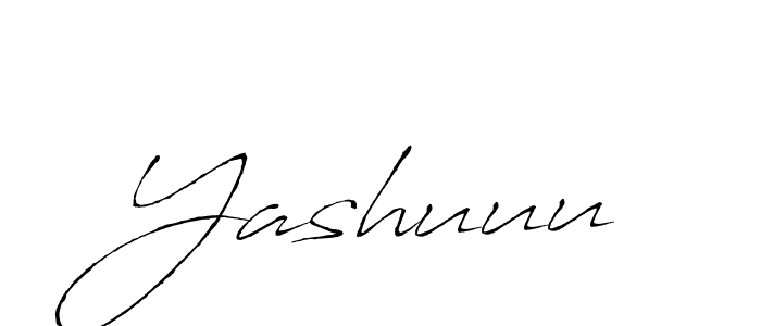 Make a beautiful signature design for name Yashuuu. With this signature (Antro_Vectra) style, you can create a handwritten signature for free. Yashuuu signature style 6 images and pictures png